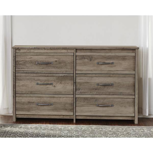 Shop Strick Bolton Millicent Grey Oak 6 Drawer Dresser On Sale