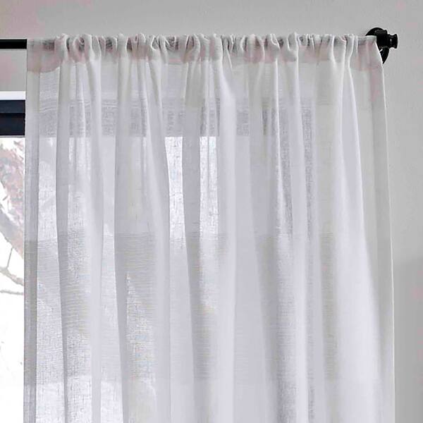 Shop Ellen Degeneres Shadow Sheer White Pole Top Drapes Free