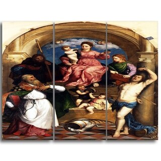 Design Art 'Paris Bordone - Enthroned Madonna' Religious Canvas Art ...