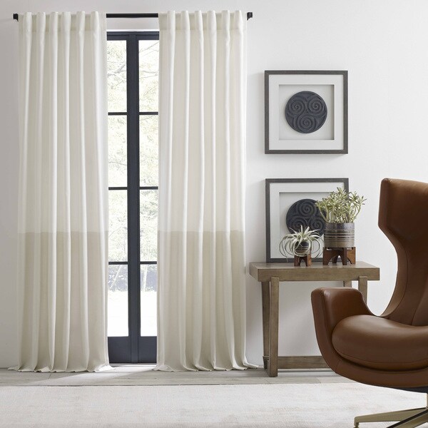 Shop Ellen Degeneres Shadow Panel White Pole Top Drape Ships To