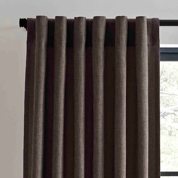 Shop Ellen Degeneres Shadow Panel Brown Pole Top Drapes Free