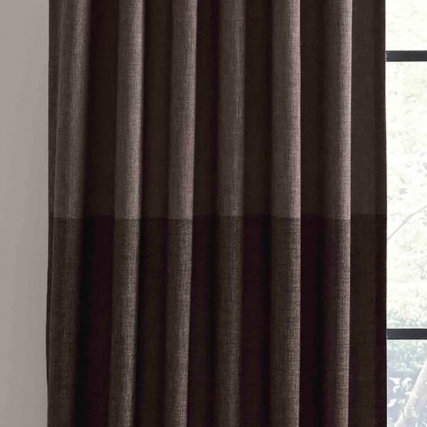 Shop Ellen Degeneres Shadow Panel Brown Pole Top Drapes Free
