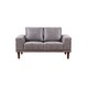 preview thumbnail 1 of 0, Ava Mid-Century Air Leather Fabric Loveseat