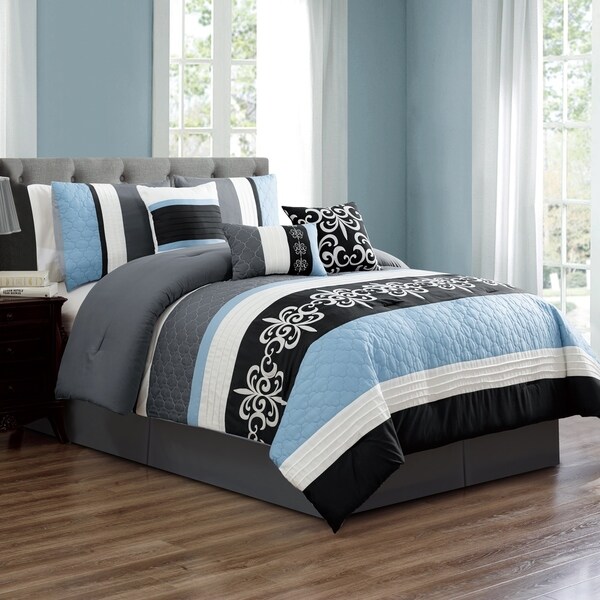 Lux Embroidery 7 Piece Comforter Set Free Shipping Today