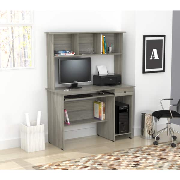 shop inval computer desk and hutch free shipping today overstock
