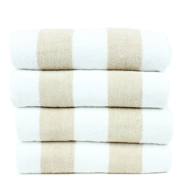 Turkish Cotton 30x60 Inch Cabana Striped Beach Towel Set Of 4 Turkish Cotton 30x60 Inch Cabana Striped Beach Towel Set Of 4