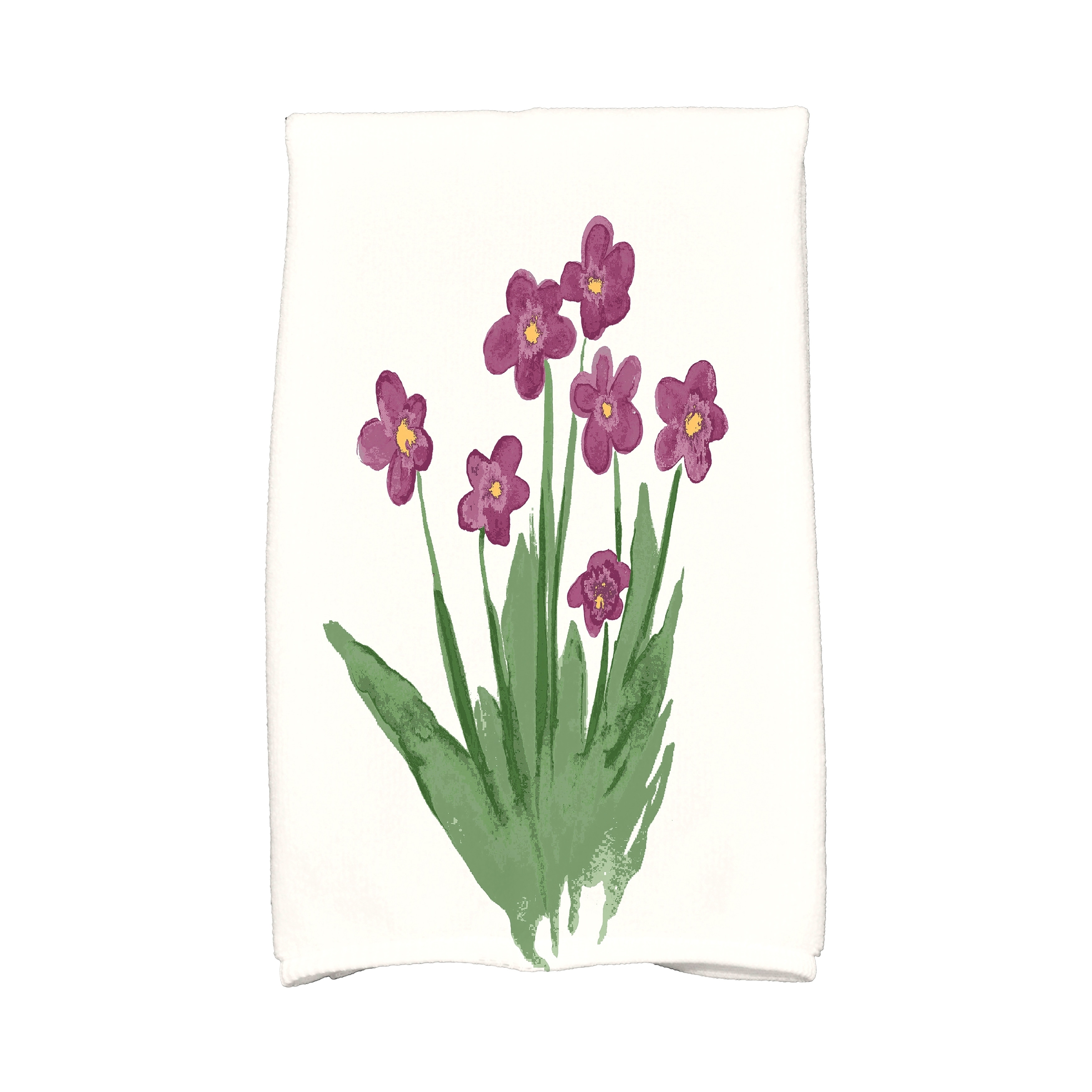 Bee With Watercolor Flowers 16 x 25 Tea Towel Set of 2