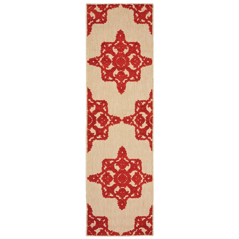 Style Haven Cara Mixed Pile Intricate Medallion Indoor/ Outdoor Area Rug