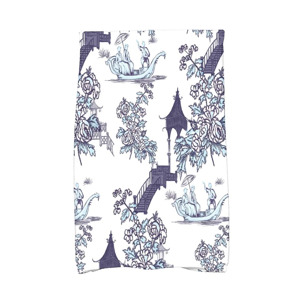 18 x 30 inch China Old Floral Print Hand Towel