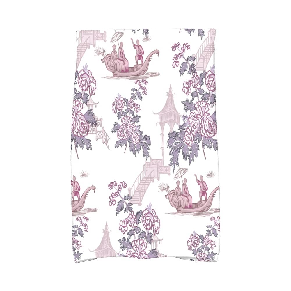 18 x 30 inch China Old Floral Print Hand Towel