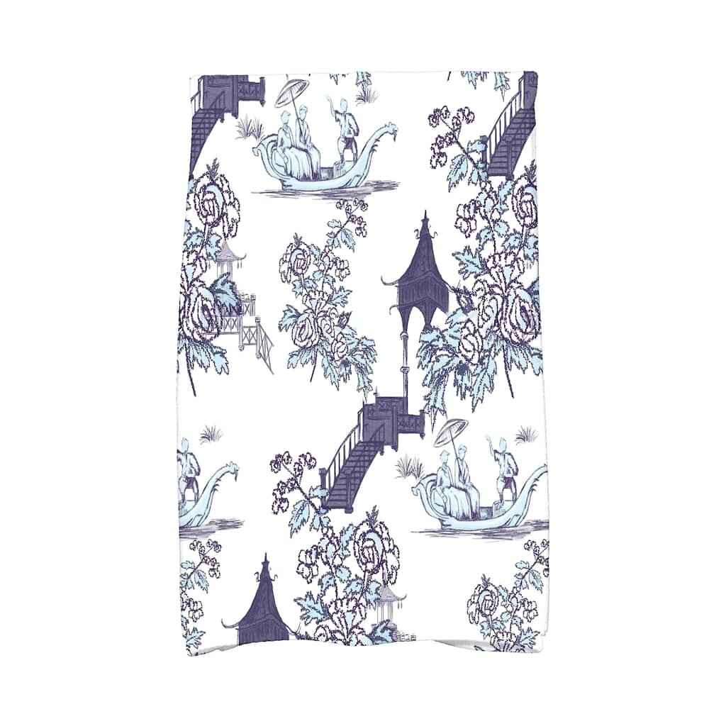 18 x 30 inch China Old Floral Print Hand Towel