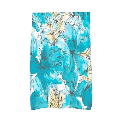 18 x 30 Inch Zentangle Floral Print Hand Towel