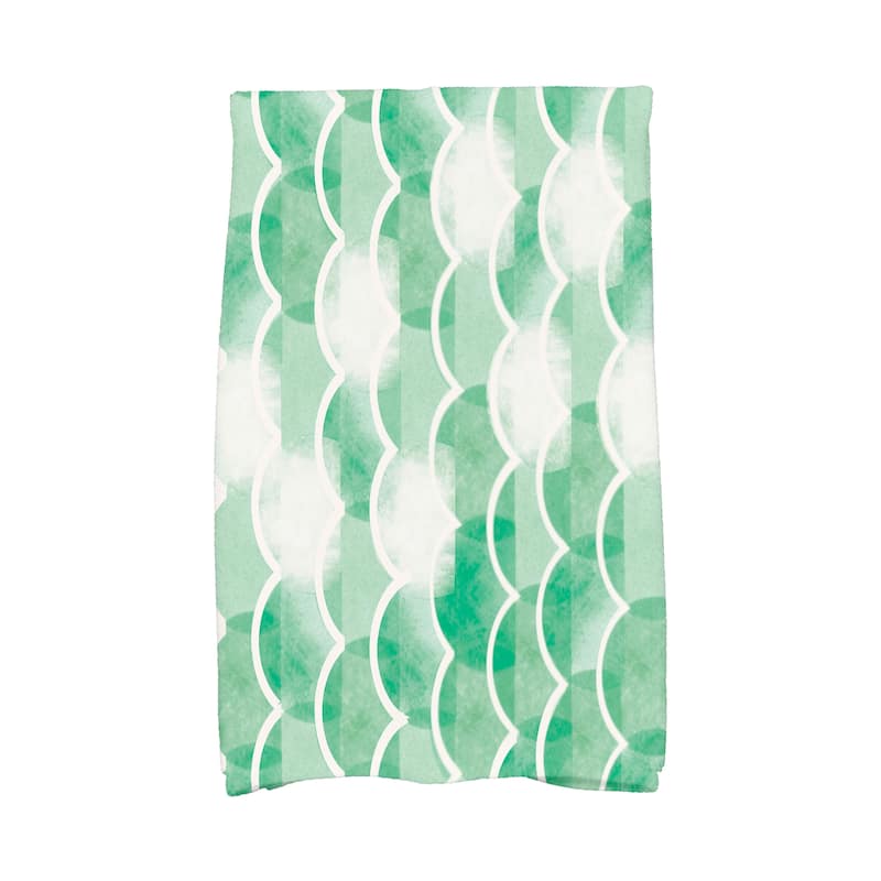 18 x 30 Inch Zircoland Geometric Print Hand Towel - Green