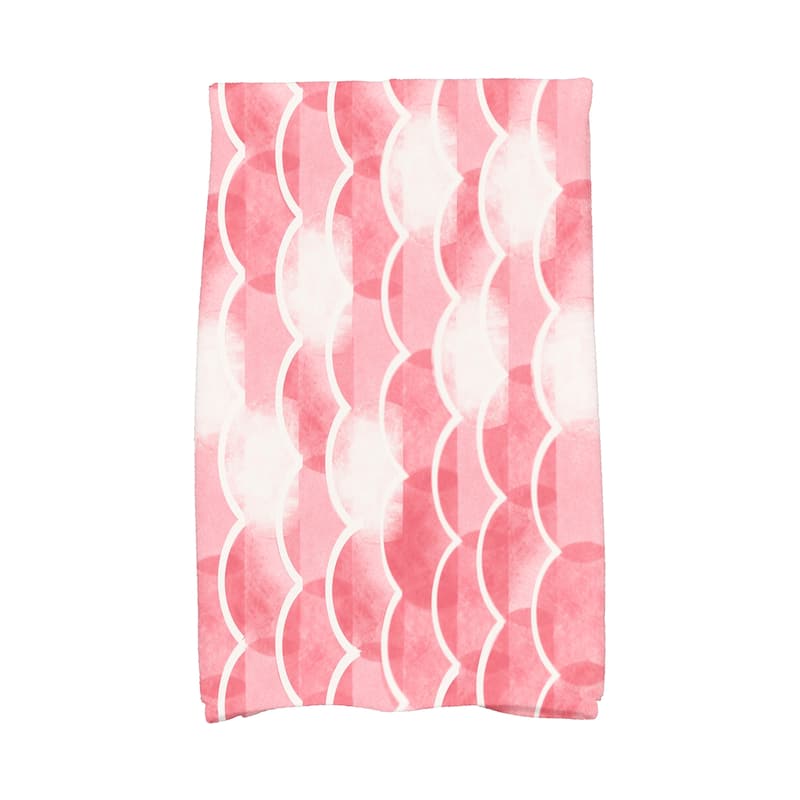 18 x 30 Inch Zircoland Geometric Print Hand Towel - Red