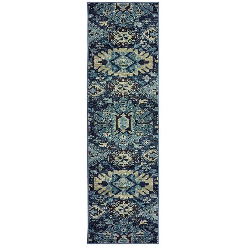 Vista Home Lilianna Tribal Blues Area Rug