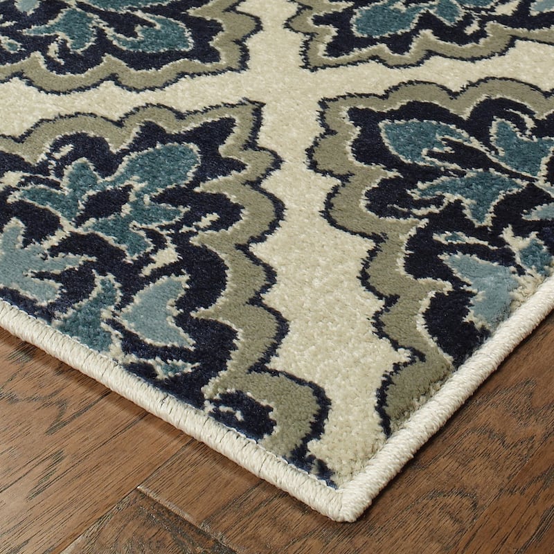 Vista Home Liliana Floral Garden Labyrinthe Area Rug