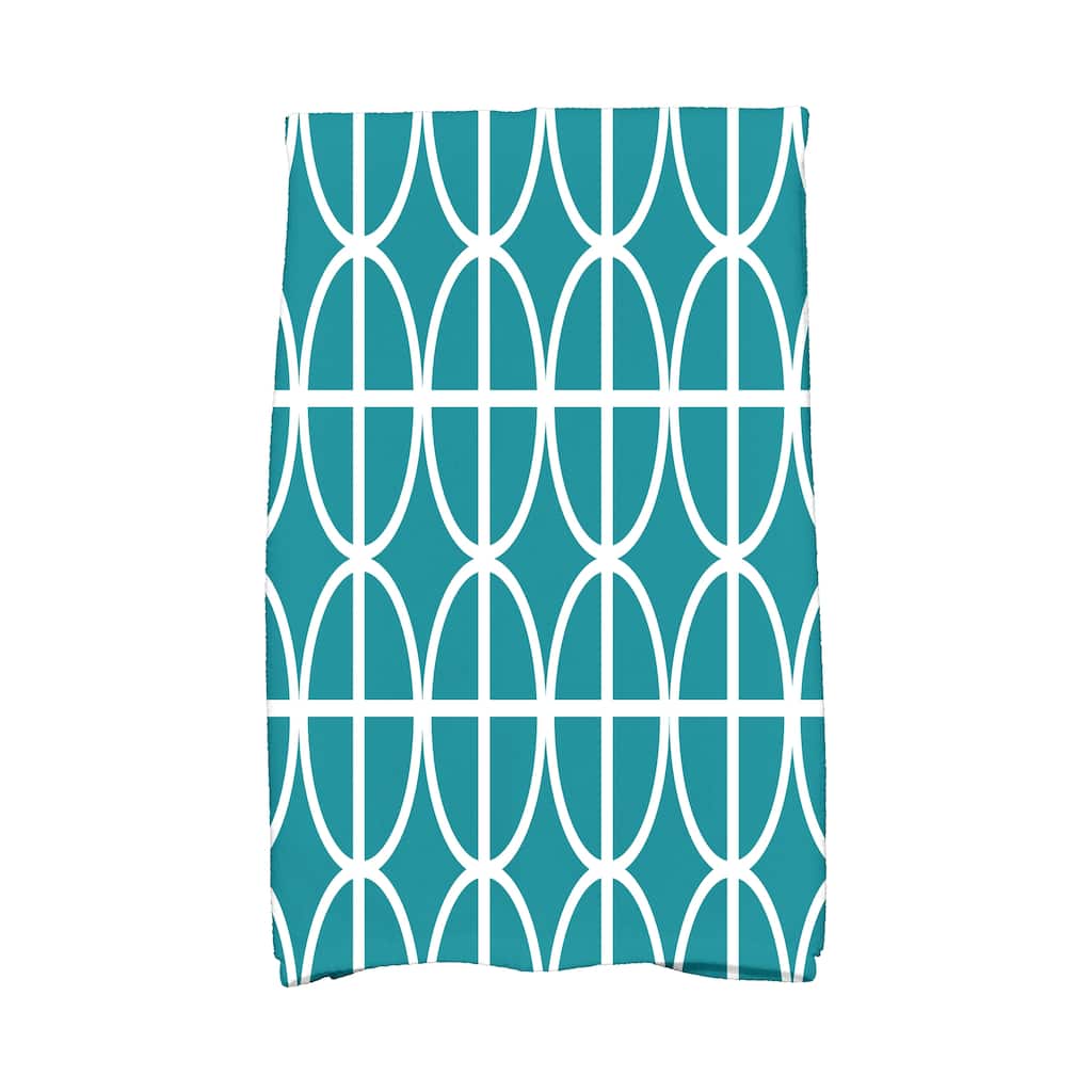 18 x 30 inch Ovals and Stripes Geometric Print Hand Towel