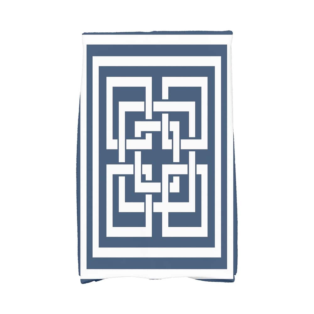 18 x 30 Inch Greek New Key Geometric Print Hand Towel