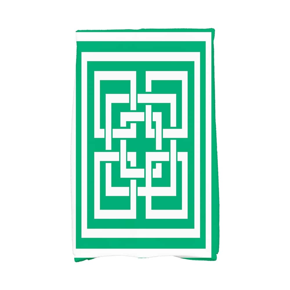 18 x 30 Inch Greek New Key Geometric Print Hand Towel