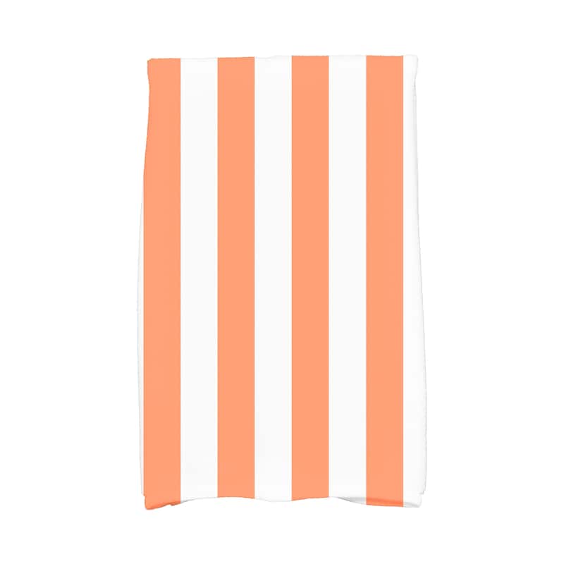 18 x 30 Inch Rugby Stripe Stripe Print Hand Towel - Orange