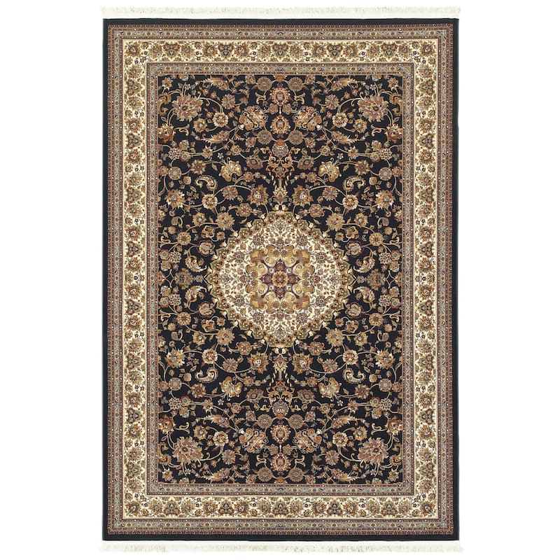 Style Haven Manchester Classic Center Medallion Fringed Area Rug