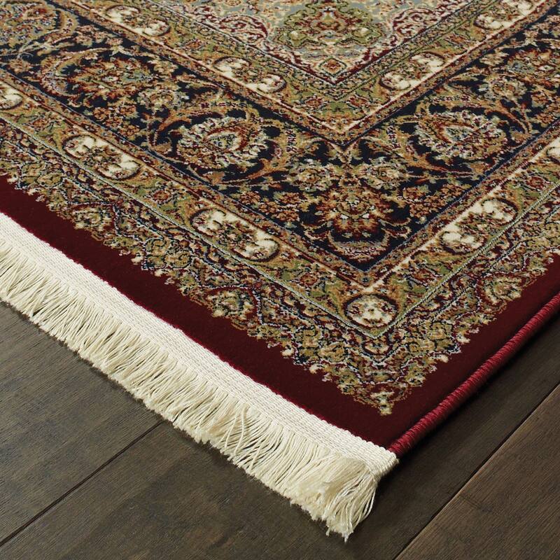Style Haven Manchester Baroque Medallion Fringed Area Rug