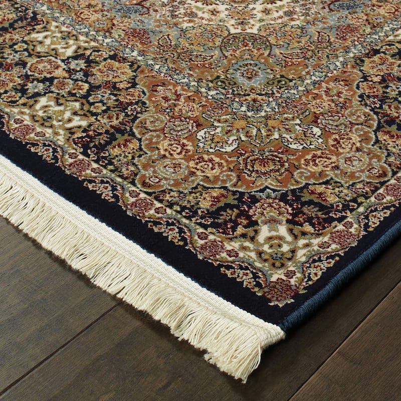 Style Haven Manchester Byzantine Medallion Fringe Area Rug