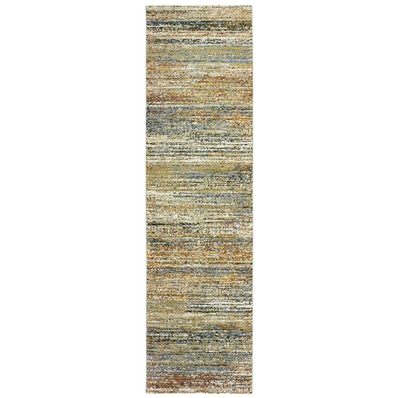 Style Haven Halden Textural Stripes Area Rug - 2' 6" x 12' - Multi/Gold
