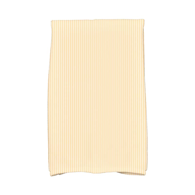 18 x 30 inch Ticking Stripe Kitchen Towel - Yellow