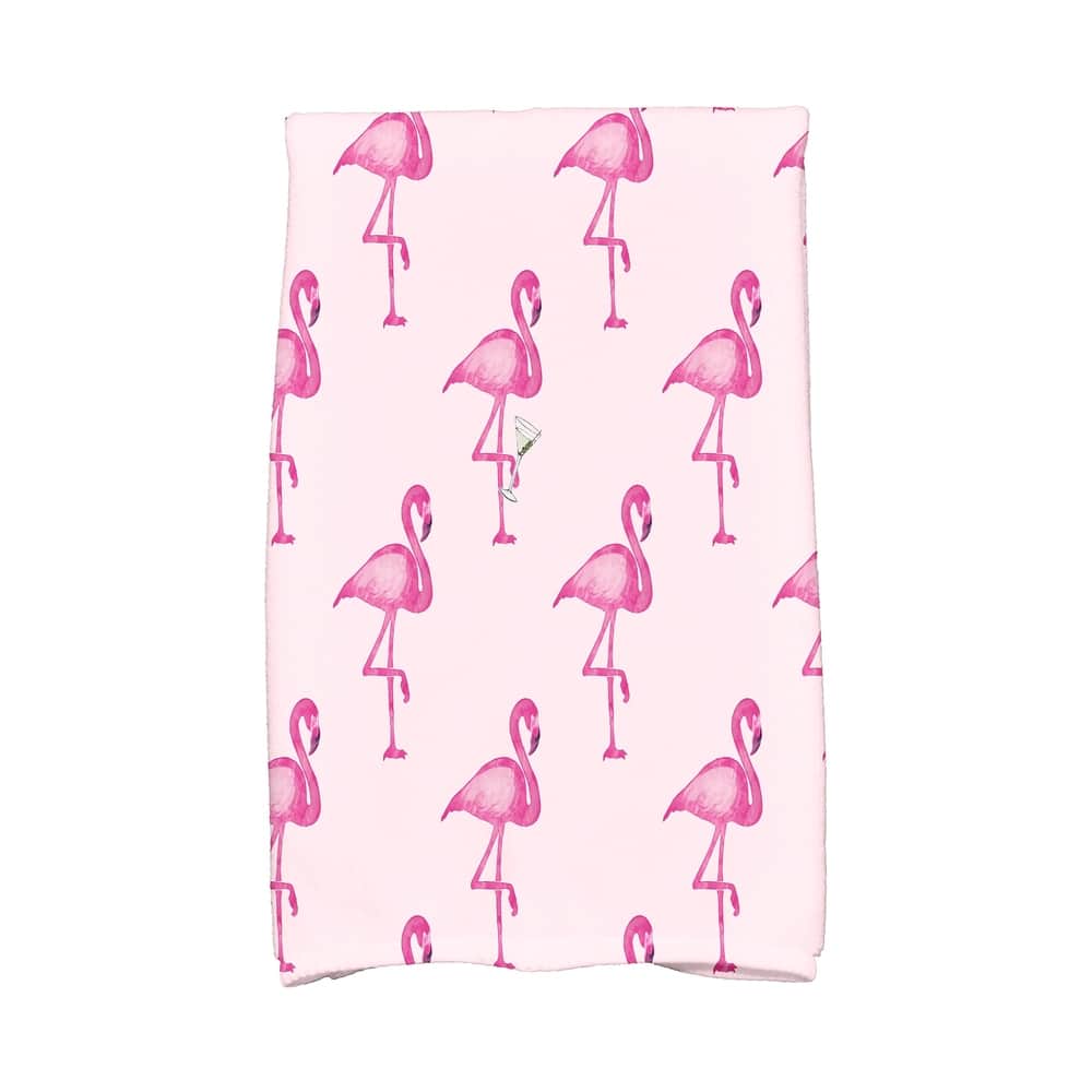 18 x 30 inch Flamingo Fanfare Martini Animal Print Kitchen Towel