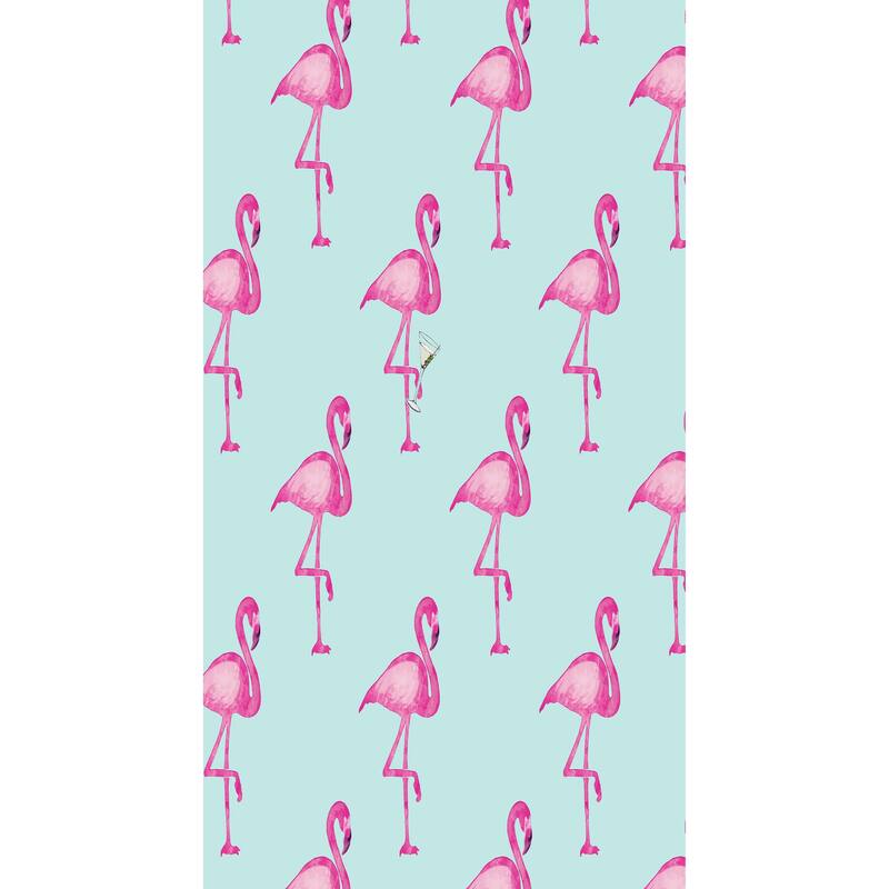 18 x 30 inch Flamingo Fanfare Martini Animal Print Kitchen Towel