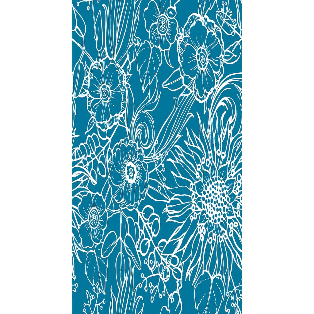 18 x 30 Inch Zentangle 4 Floral Print Kitchen Towel