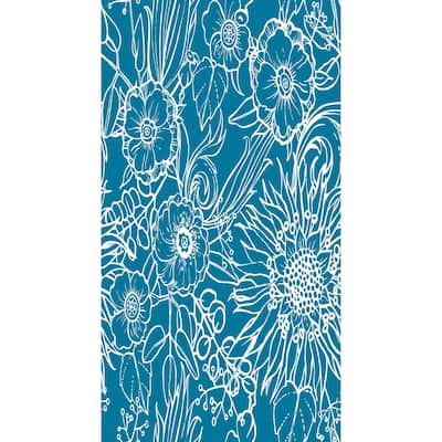18 x 30 Inch Zentangle 4 Floral Print Kitchen Towel