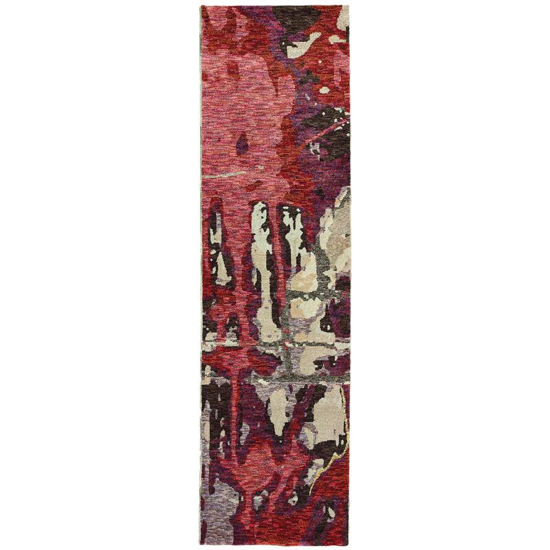 Style Haven Evangeline Bordeaux Canvas Area Rug