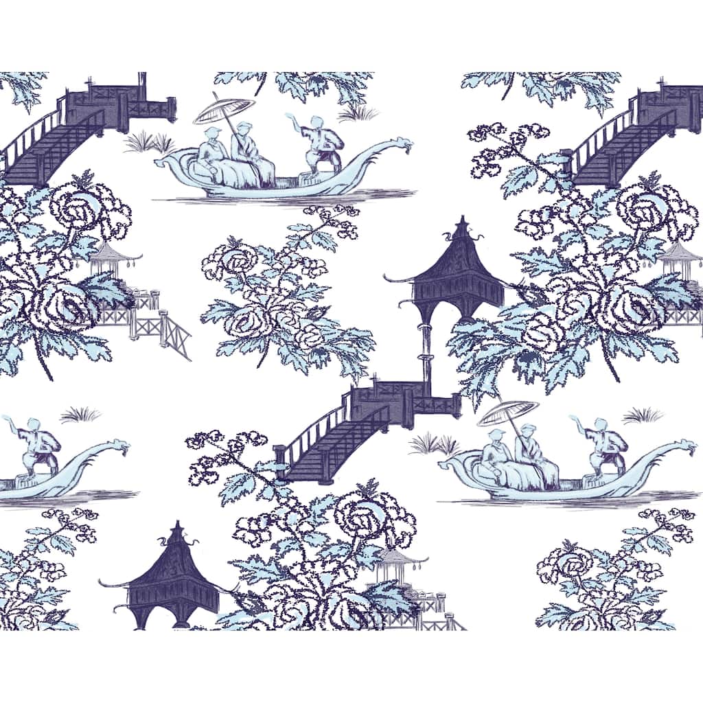 18 x 14 Inch China Old Floral Print Placemat (set of 4)