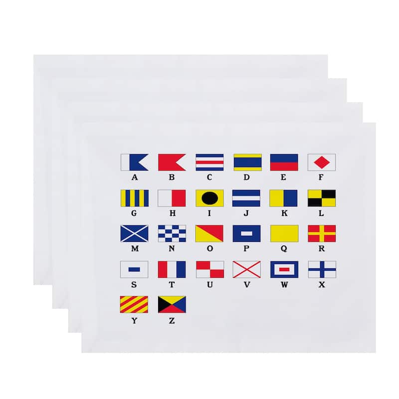 18 x 14 Inch Multi Smaller Letters Geometric Print Placemat (Set of 4) - 0 - Set of 4
