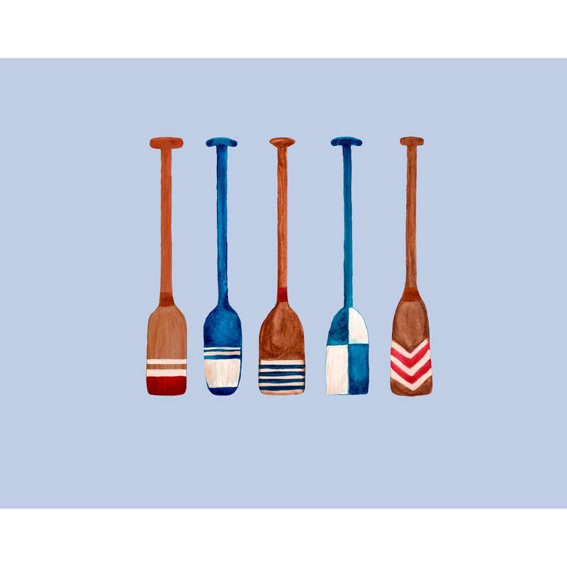 18 x 14 Inch Oar Multi Painted Geometric Print Placemat (Set of 4)