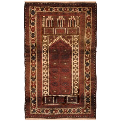 Handmade One-of-a-Kind Balouchi Wool Rug (Afghanistan) - 2'9 x 4'5