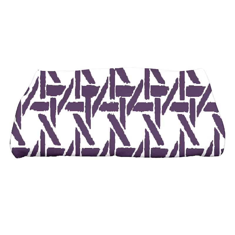 30 x 60 inch Rattan Geometric Geometric Print Bath Towel - Purple
