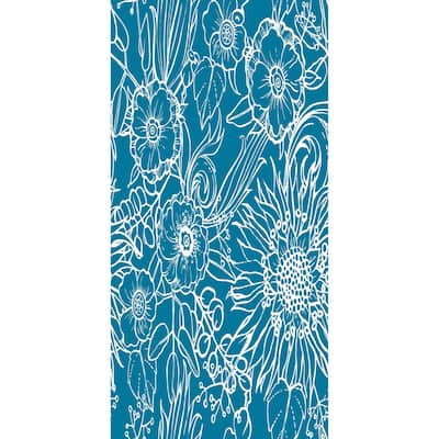30 x 60 Inch Zentangle 4 Floral Print Bath Towel