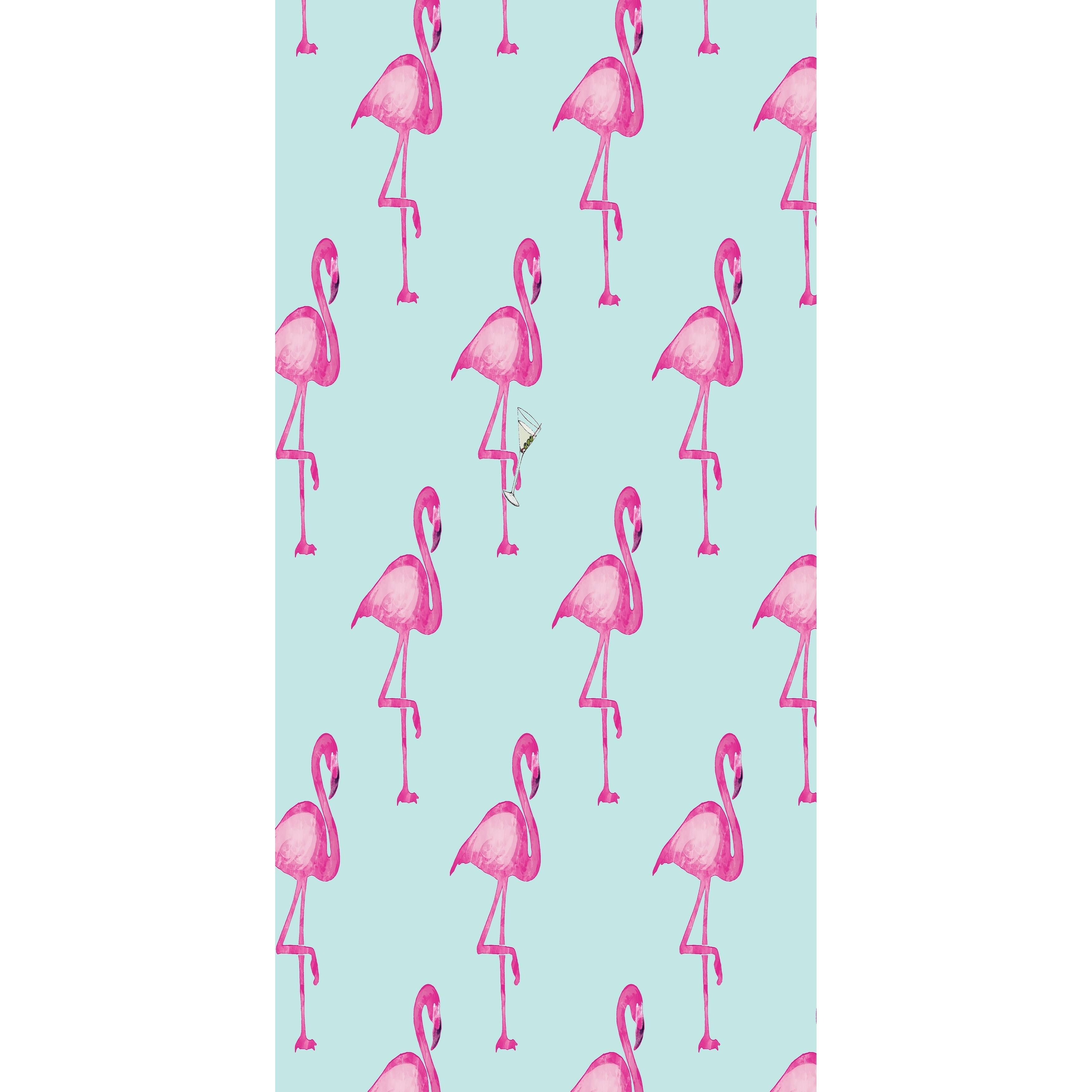 30 x 60 inch Flamingo Fanfare Martini Animal Print Print Bath Towel