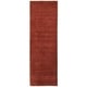 preview thumbnail 44 of 43, Style Haven Heathered Solid Hand-crafted Plush Wool Area Rug 2'6" x 8' Runner - Red - Runner/Rectangle