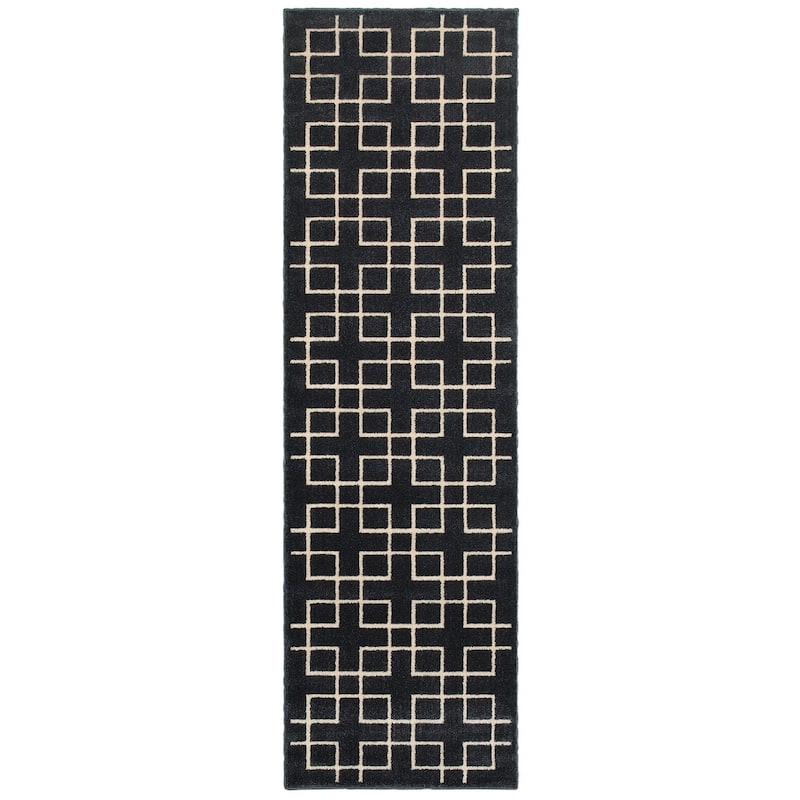 Vista Home Elance Geometric Trellis Heathered Area Rug