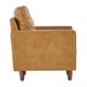 preview thumbnail 4 of 5, Odin Caramel Leather Gel Accent Chair by iNSPIRE Q Modern