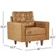 preview thumbnail 6 of 5, Odin Caramel Leather Gel Accent Chair by iNSPIRE Q Modern