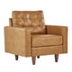 preview thumbnail 2 of 5, Odin Caramel Leather Gel Accent Chair by iNSPIRE Q Modern