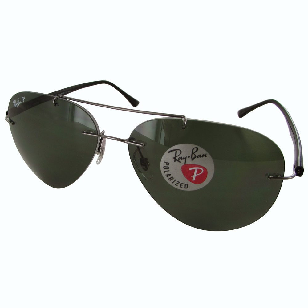 Ray Ban Polarized Rb8058 Mens Gunmetal Frame Polarized Green Classic G 15 Lens Sunglasses Overstock