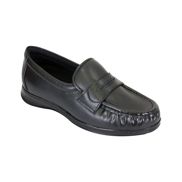 womens wide penny loafers