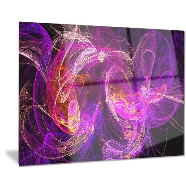 Designart 'Colored Smoke Blue Purple' Abstract Digital Art Metal Wall ...