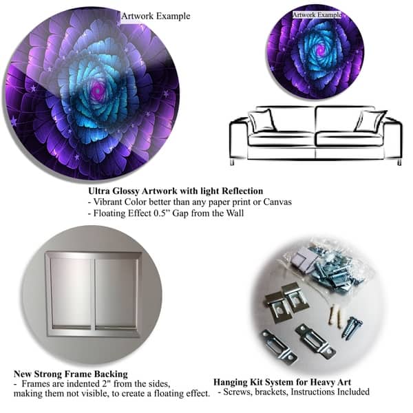 Designart Life After Death Tunnel Modern Landscape Disc Metal Artwork Overstock